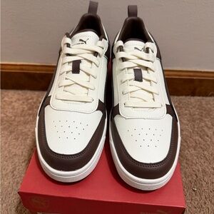 Puma Dribble warm white chestnut brown